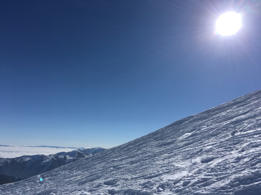 Skiing around in this chop can be tricky. Especially if you're a bit embarrassed about falling.